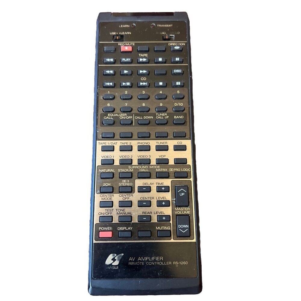 Sansui RS-1260 Remote Control For AU-V7000 Integrated AV Surround Amplified